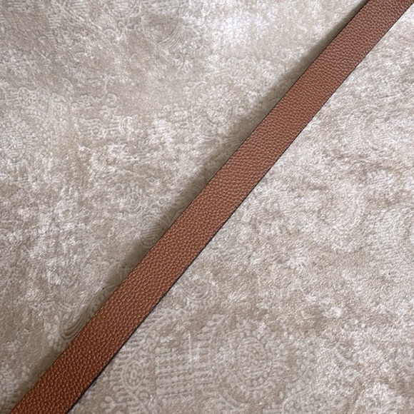 Brand New Michael Kors Genuine Leather Reversible Belt Tan Brown Logo Buckle - Picture 11 of 13